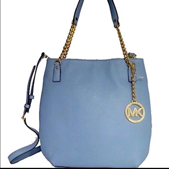 Michael Kors summer blue chain link crossbody - NWOT - Picture 3 of 7